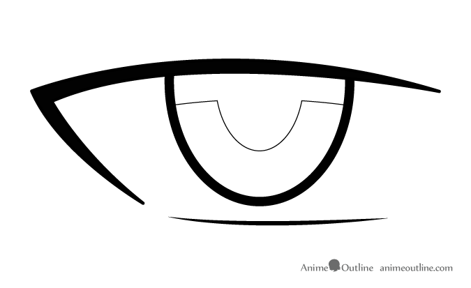 How to Draw Manga Eyes (Man / Both Eyes)