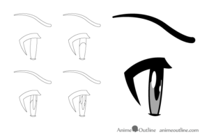 How to Draw Anime & Manga Eyes - Side View - AnimeOutline