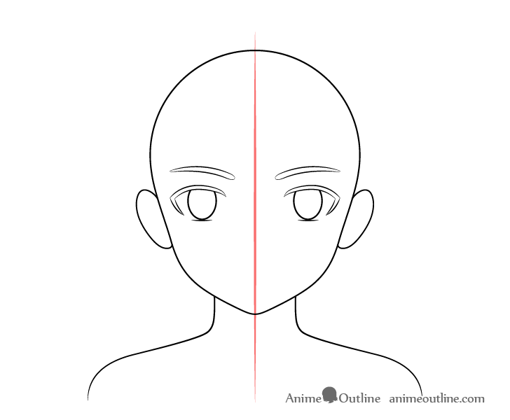 Anime boy eyebrows drawing
