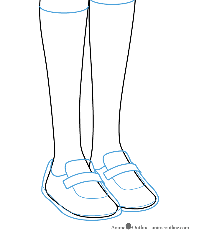 anime shoes sketch