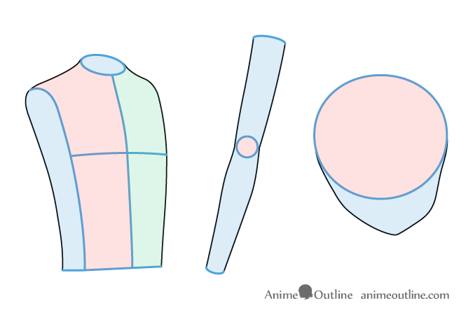 Anime girl body part drawing