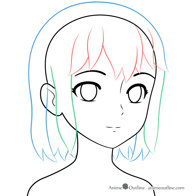 Featured image of post Female Anime Outline Drawing To draw a female face in anime or manga start by drawing a circle for the forehead and a straight line from the top of the circle to where the chin will be