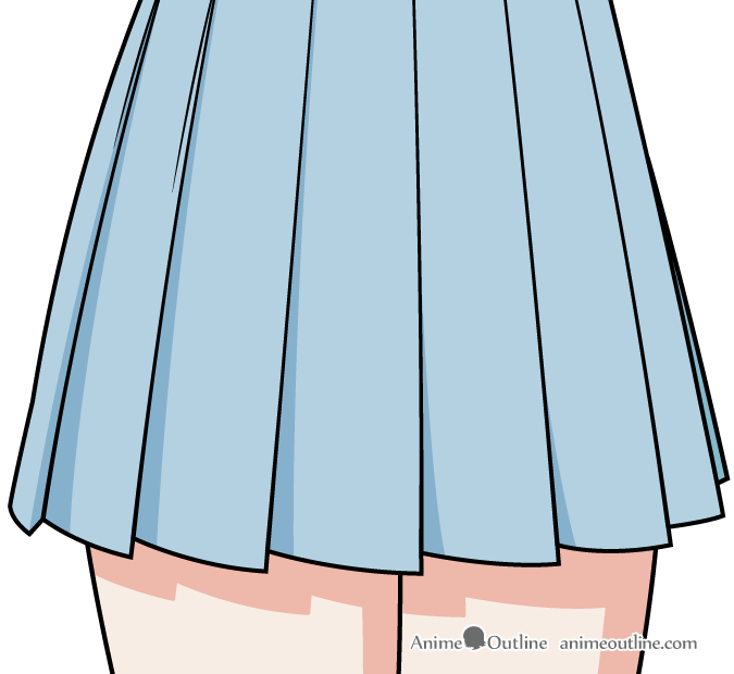 Anime girl school skirt