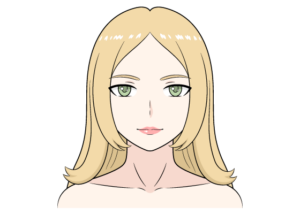 Anime woman face