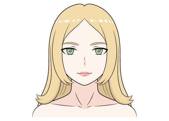 Anime woman face