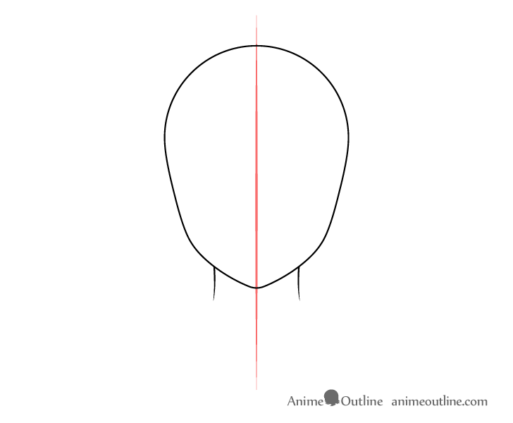 Anime woman neck drawing