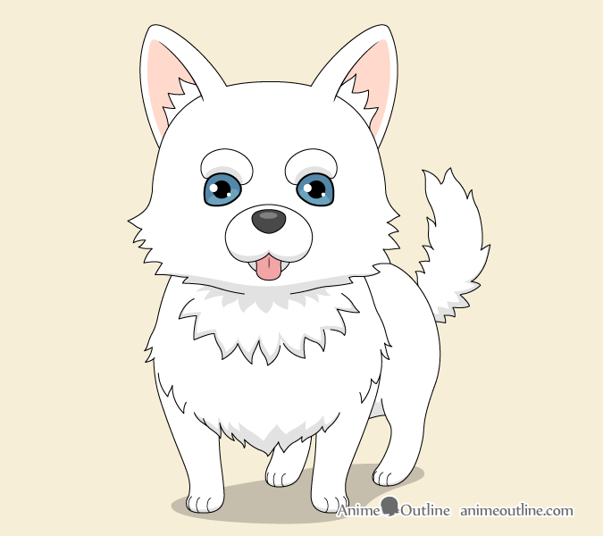 Anime dog drawing