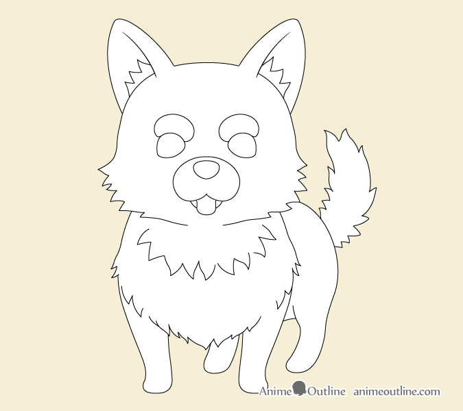 How to Draw a Cute Anime Dog in 7 Steps - AnimeOutline