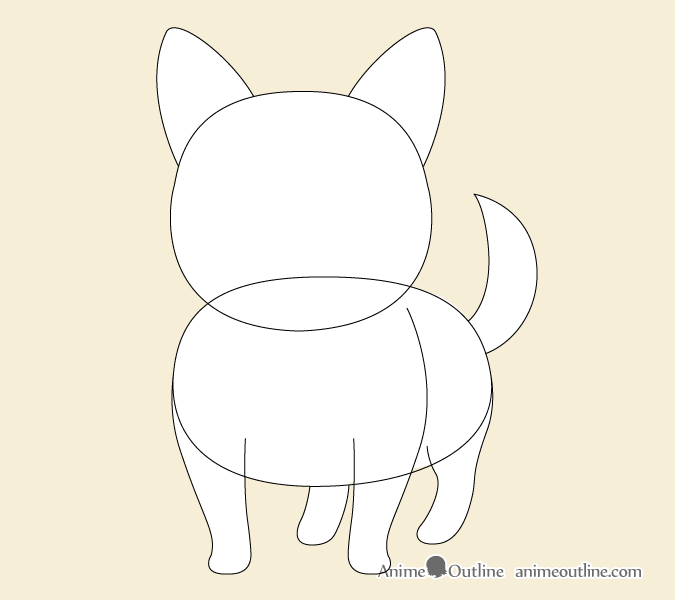 Cute dog dog kawaii chibi drawing style dog Vector Image