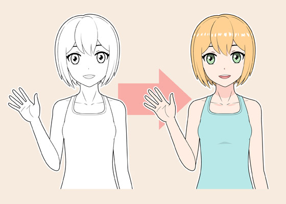 BASIC SKIN COLORING TUTORIAL - CLEAN ANIME STYLE 