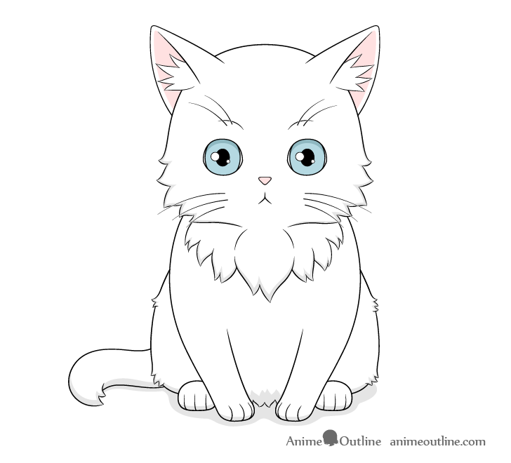 Anime cat drawing