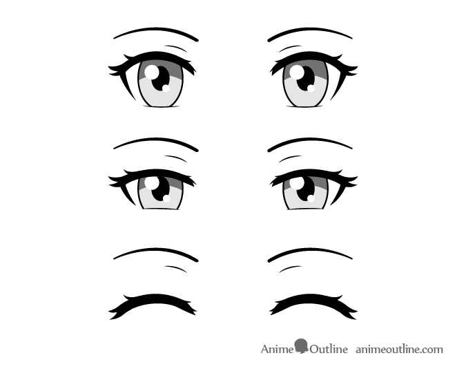 Anime Eyes Human Eyes Closeup Beautiful Big Cartoon Eyes Stock  Illustration  Illustration of looking isolated 194713140