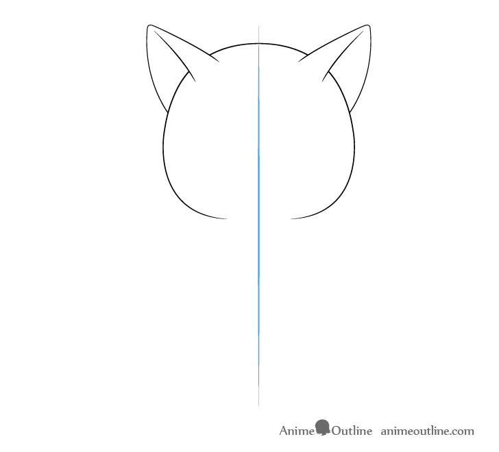 Anime cat ears drawing