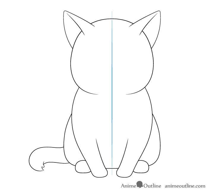 Anime cat tail drawing