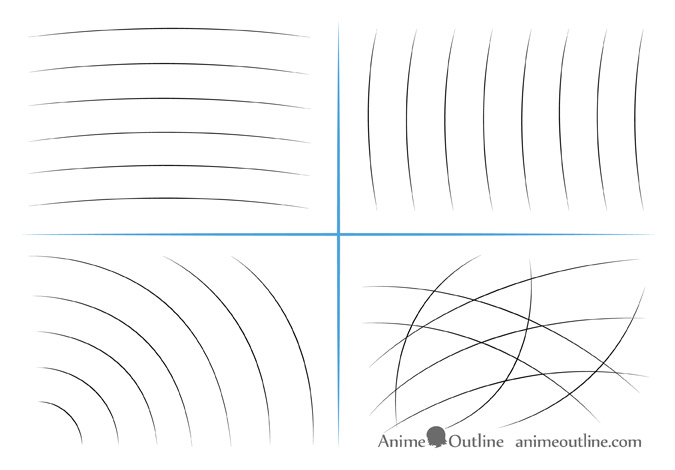 Curved line drawing exercises