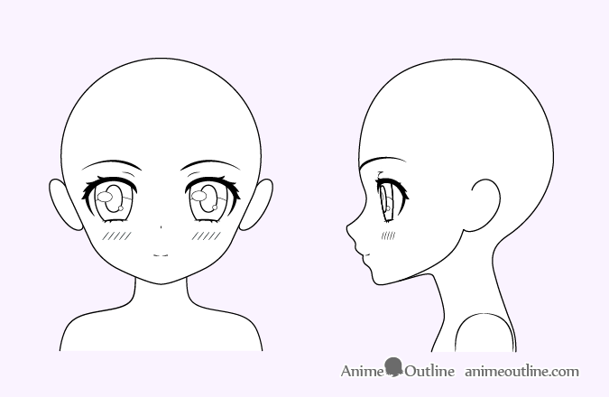 anime blush drawing