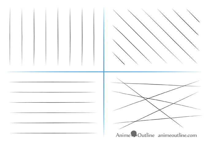 Straight line drawing exercises