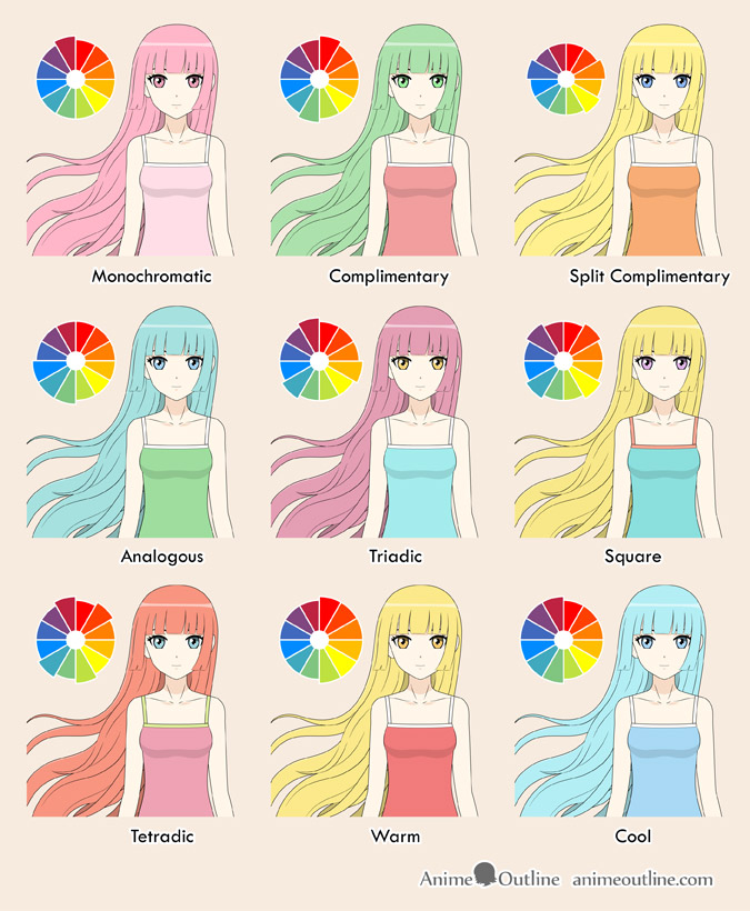 Blue Anime Hair Color Palette