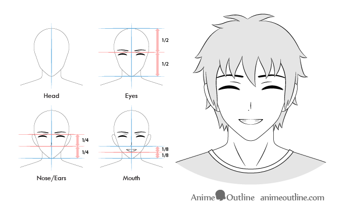 anime eyes male happy