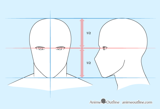 Anime man eyes drawing