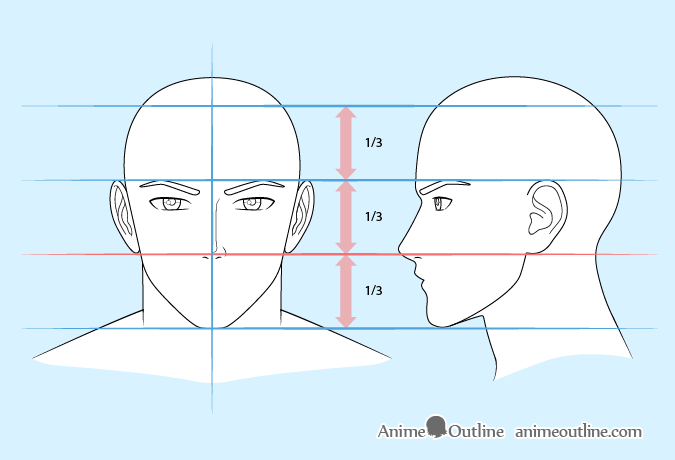 Anime man nose drawing