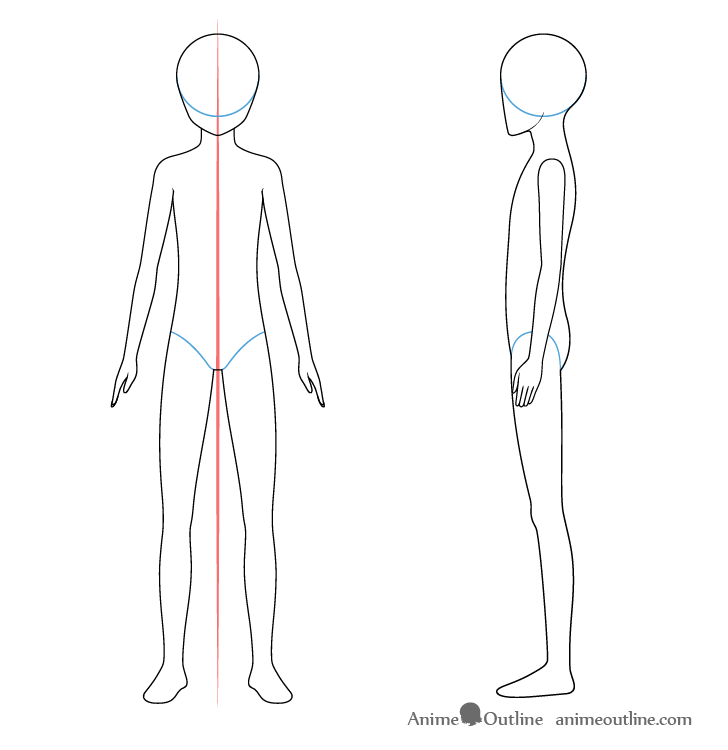 Featured image of post Full Body Anime Base Male And Female Learn how to draw anime body templates for pictures using these outlines or print just for coloring