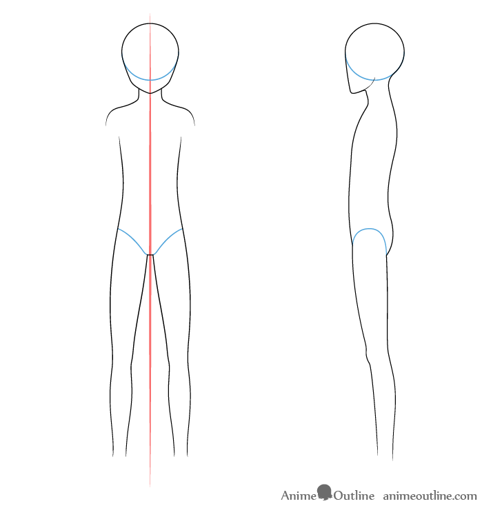 How to Draw a Manga Boy with Parted Hair (Front View)