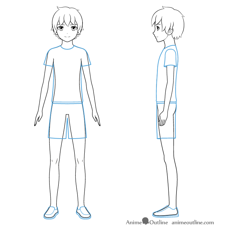 How to Draw an Anime Boy Body