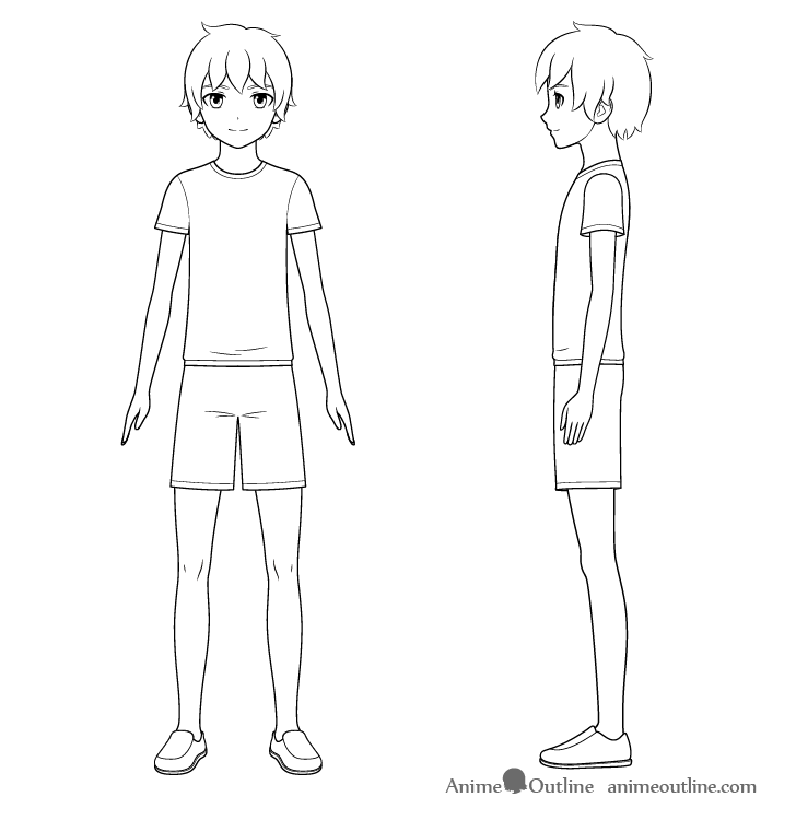 Featured image of post Anime Male Full Body Working on a drawing of alaois and decided to post the base here for anyone to use as a reference