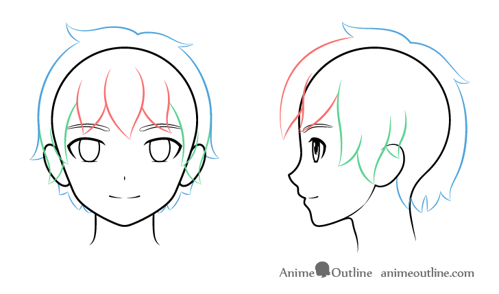 Featured image of post How To Draw Anime Boy Hair From The Side : Anime boys rule over half of the anime world.