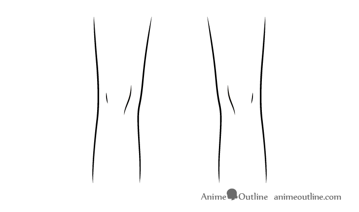 Anime boy knees drawing