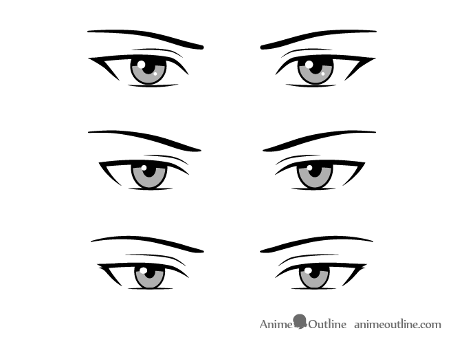 Different Style Male Anime Manga Eyes Drawing Guide Animeoutline