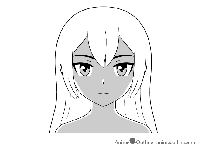 Anime face shading back lighting