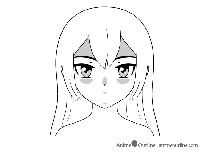 Anime face shading bottom lighting