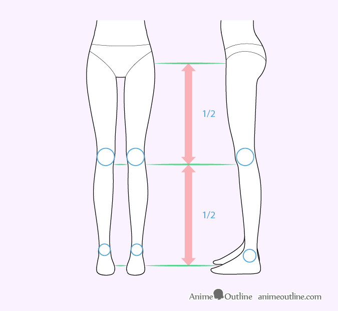 How to Draw Anime Female Legs  Easy Step by Step Tutorial