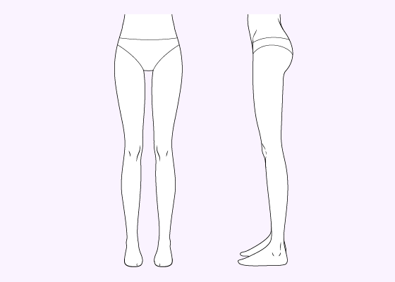 Female anime legs drawing tutorial