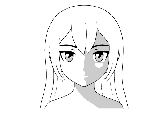 Anime face shading female