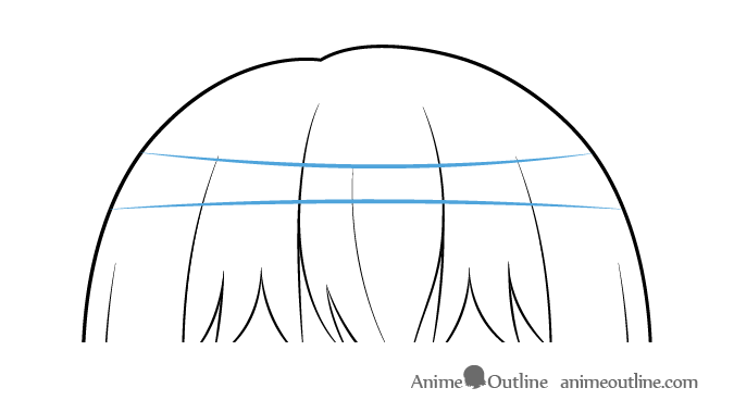 Anime hair simple highlight close-up