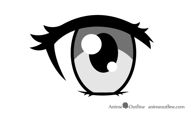 female anime eye drawing