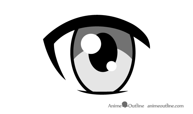 Female anime eye shading