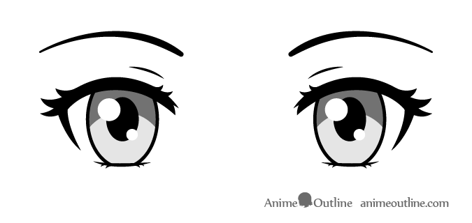 Female anime eyes drawing