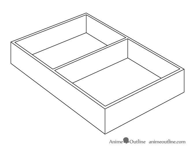 Anime empty lunch box drawing