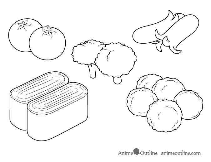 Anime food drawing