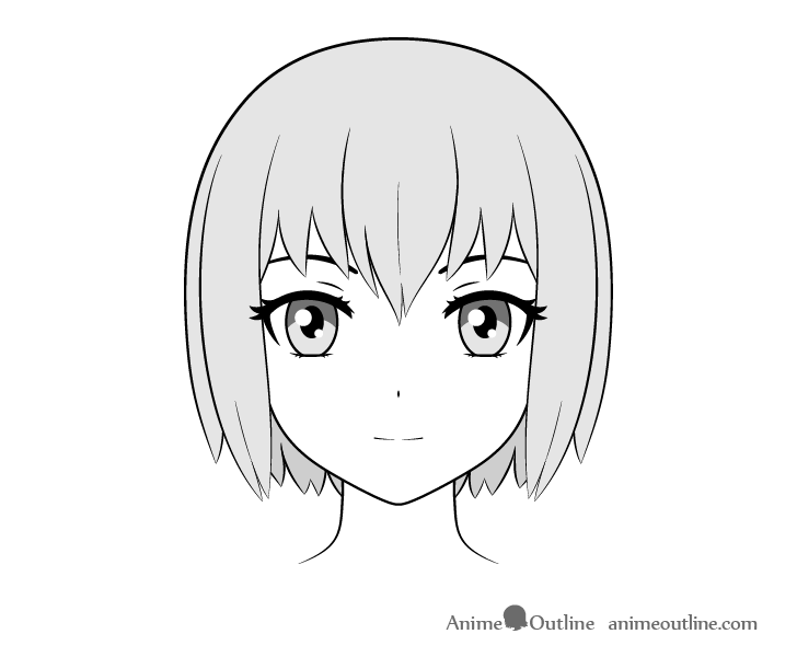 Anime face drawing