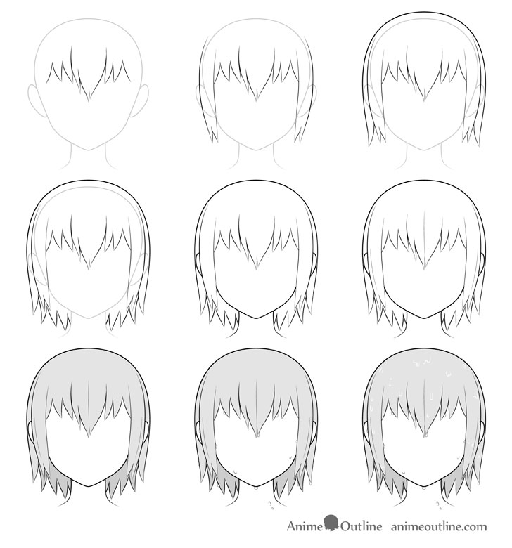 How to Draw Anime Hair – Learn Drawing Various Anime Hairstyles