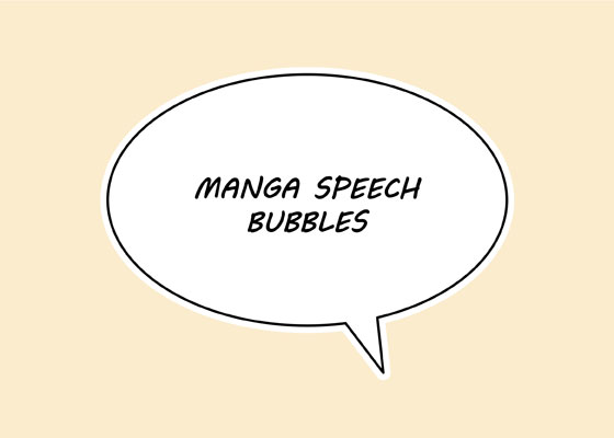 Manga speech bubble