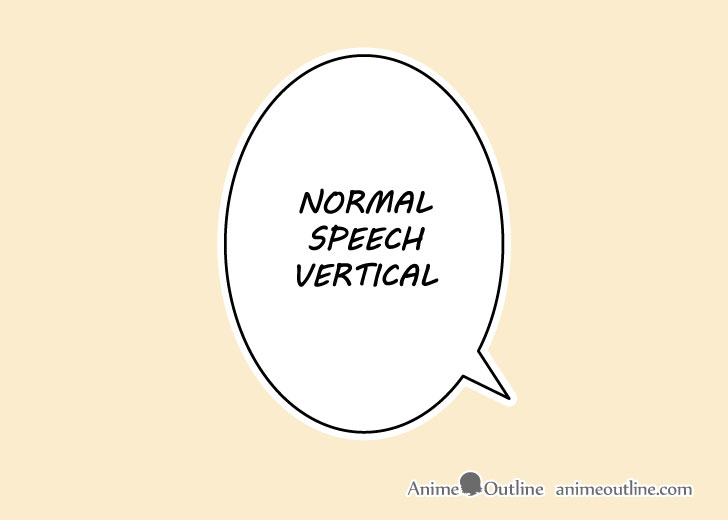 Manga vertical speech bubble