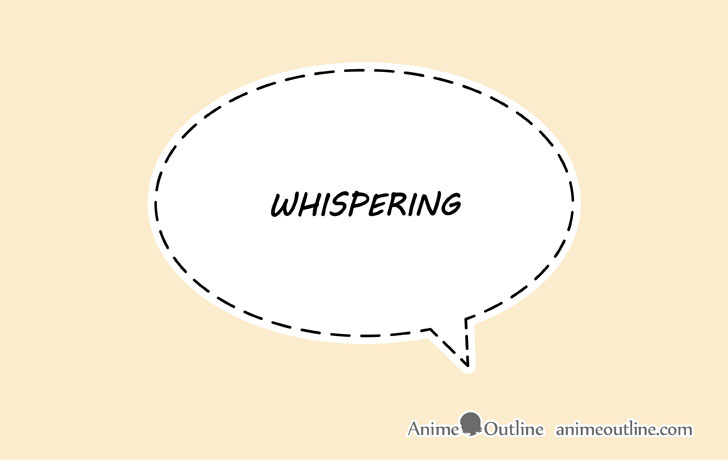 Manga whispering bubble