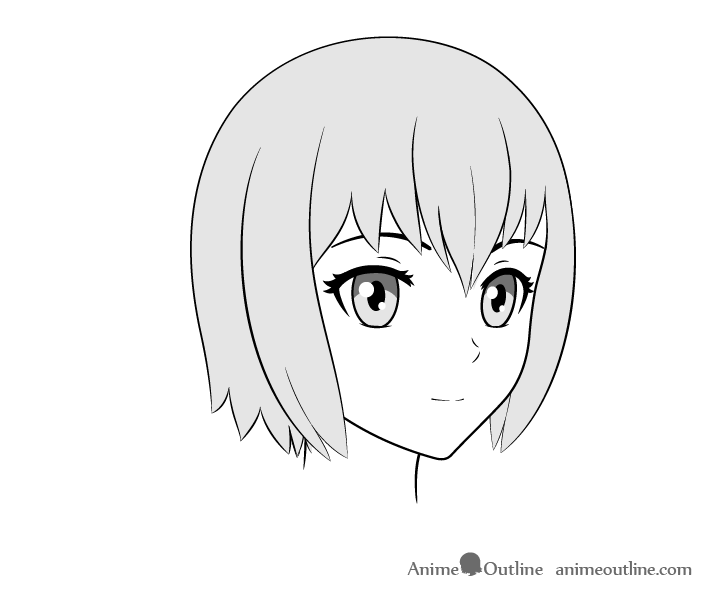 How to Draw a Basic Manga Girl Head Three Quarter View  StepbyStep  Pictures  How 2 Draw Manga