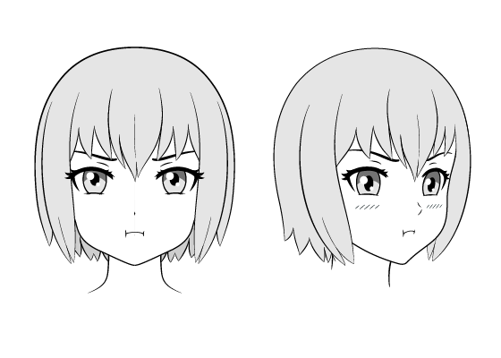 This tutorial shows how to draw an anime or manga style pouting face with p...